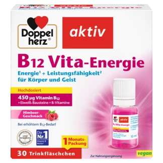 Abbildung der Produktverpackung Doppelherz aktiv B12 Vita-Energie Frontansicht